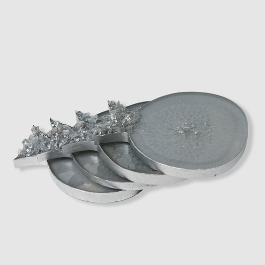 SILVER POMEGRANATE COASTERS